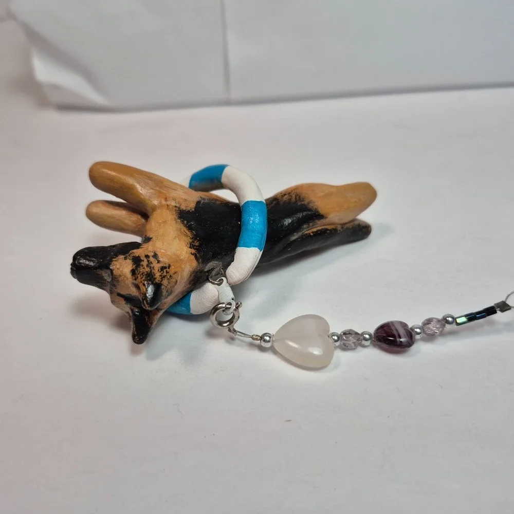 German Shepherd GSD Agility Jumping Thru Tire Jump Ornament Hanger 3